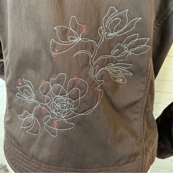 Mountain Hardwear Embroidered Floral Abstract Bomber Jacket Size Small - Picture 5 of 14